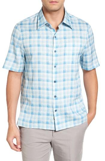 Men's Nat Nast Sea Breeze Silk Blend Camp Shirt - Blue