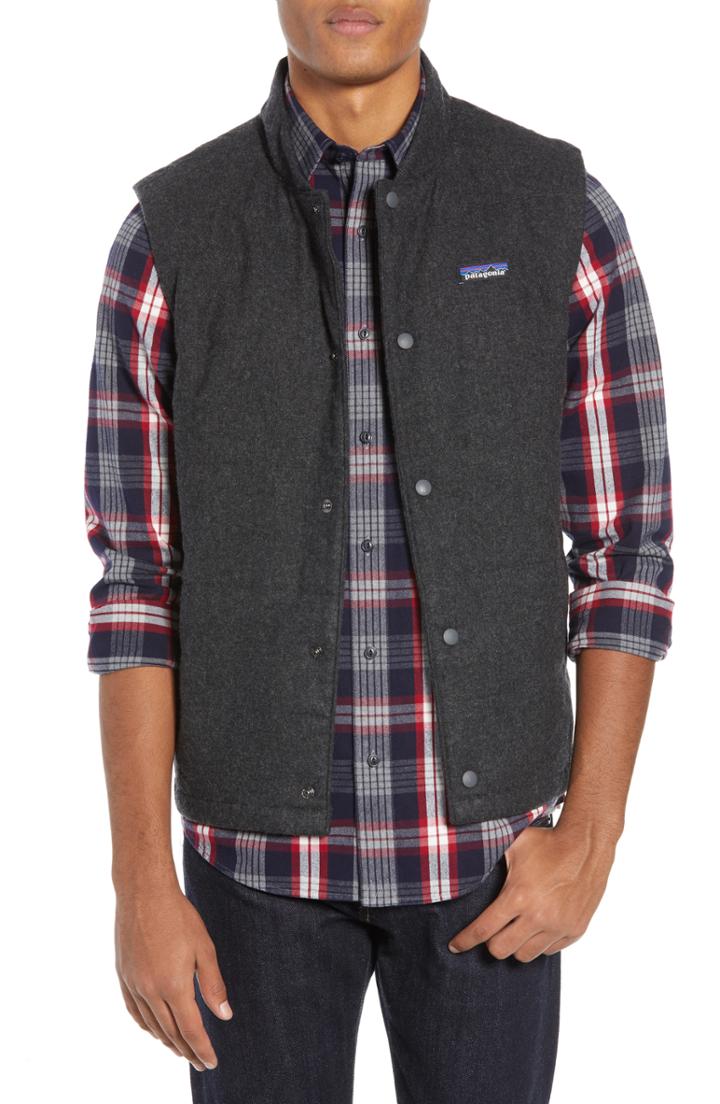 Men's Patagonia Recycled Woolyester Vest - Grey