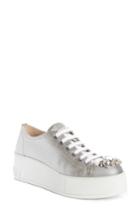 Women's Miu Miu Crystal Cap Toe Sneaker .5us / 34.5eu - Metallic