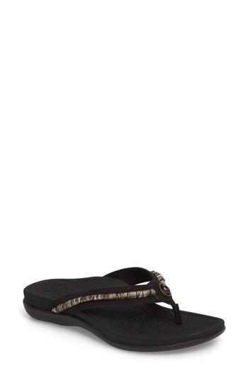 Women's Aetrex Hazel Water Friendly Flip Flop Eu - Black