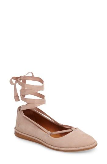 Women's Frye Helena Ankle Wrap Flat .5 M - Pink