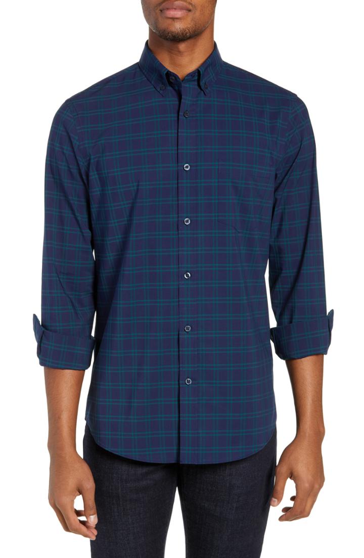 Men's Nordstrom Men's Shop Tech-smart Fit Check Sport Shirt