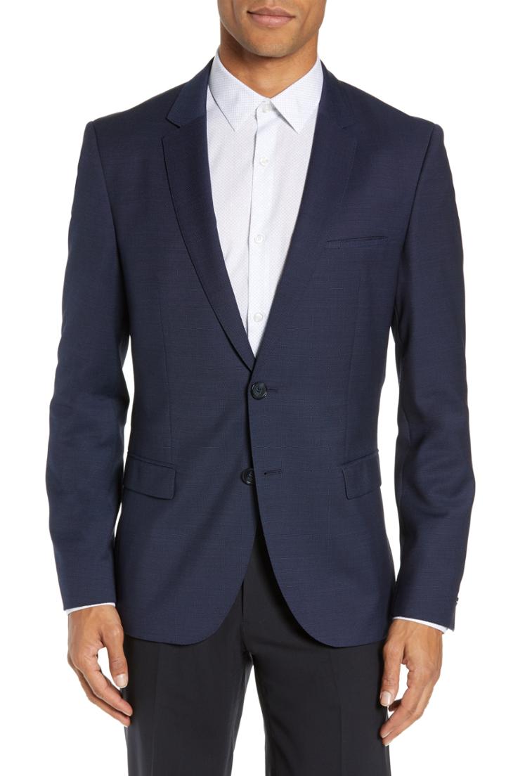 Men's Hugo Arti Extra Slim Wool Sport Coat R - Blue