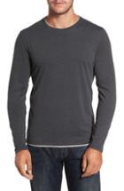 Men's Robert Barakett Halifax Long Sleeve Crewneck T-shirt - Blue