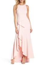Women's Adrianna Papell Cascade Crepe Gown - Pink