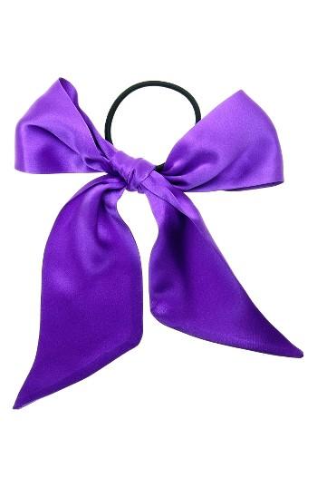 L. Erickson Large Bow Ponytail Holder, Size - Pink