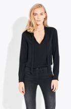 Women's Ayr The Crane Stretch Silk Shirt - Black