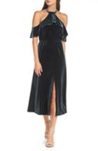 Women's Ali & Jay Queen Of The Disco Velvet Midi Dress - Green