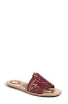 Women's Tory Burch Annika Slide Sandal .5 M - Burgundy