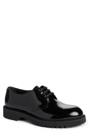 Men's Saint Laurent Liverpool Plain Toe Derby Us / 41eu - Black