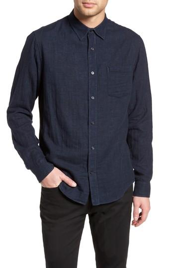 Men's Vince Double Face Sport Shirt - Blue