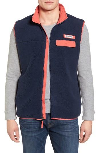 Men's Columbia Sportswear Harborside Heavyweight Fleece Vest - Blue