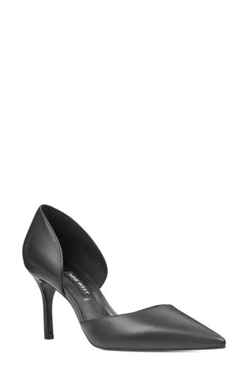 Women's Nine West Mossiel Open Sided Pump .5 M - Black