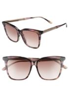 Women's Bottega Veneta 54mm Square Sunglasses - Avana
