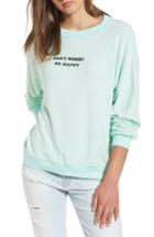 Women's Wildfox Be Happy Sweatshirt - Blue/green