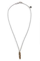 Men's John Varvatos Star Usa Single Feather Pendant Necklace
