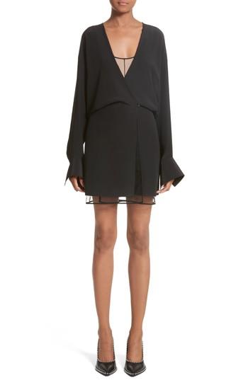 Women's Alexander Wang Tulle Lined Minidress - Black