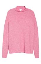 Women's Leith Cozy Mock Neck Sweater - Pink