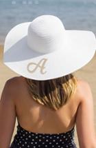 Women's Cathy's Concepts Monogram Straw Sun Hat -
