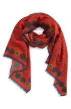 Men's Drakes Small Animal Print Wool Scarf