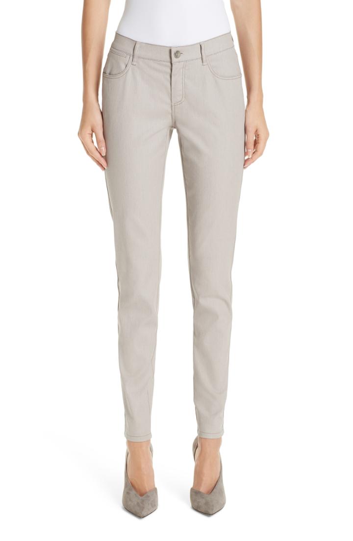 Women's Lafayette 148 New York Mercer Coated Skinny Jeans (similar To 14w) - Grey