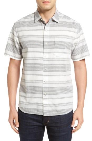 Men's Tommy Bahama Clambake Stripe Standard Fit Sport Shirt - Black