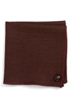 Men's Armstrong & Wilson Solid Wool Pocket Square, Size - Burgundy