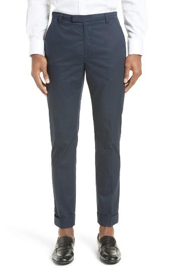 Men's Atm Anthony Thomas Melillo Cuffed Cotton Poplin Pants - Blue