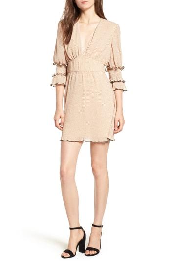 Women's The East Order Chloe Plunge Minidress - Beige