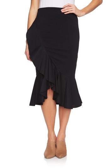 Women's 1.state Ruffle Skirt, Size - Black