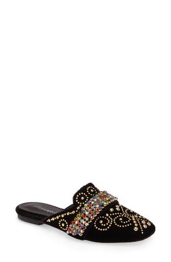 Women's Jeffrey Campbell Ravis Embellished Loafer Mule M - Black