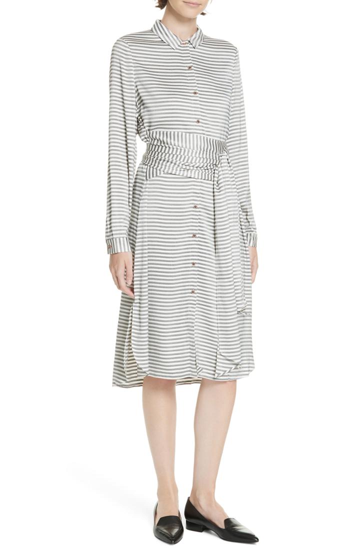 Women's Ted Baker London Colour By Numbers Sandre Stripe Shirtdress