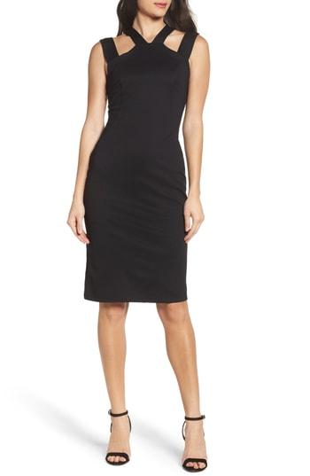 Women's Fraiche By J Drop Strap Sheath Dress - Black