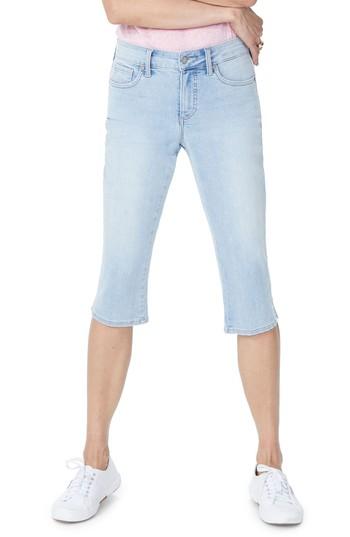 Women's Nydj Embroidered Stretch Skinny Capri Jeans - Blue