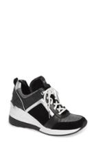Women's Michael Michael Kors Georgie Wedge Sneaker .5 M - Black