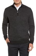 Men's Bobby Jones Diamond Quarter Zip Alpaca Sweater, Size - Grey