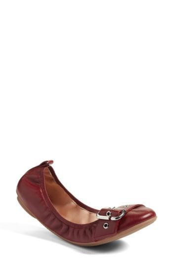 Women's Marc Jacobs Dolly Buckle Ballerina Flat Eu - Burgundy