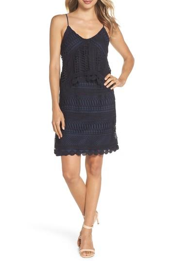 Women's 19 Cooper Crochet Lace Slipdress - Blue