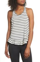 Women's Kate Spade New York Stripe Ruffle Tank, Size - Black