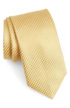 Men's Canali Neat Silk Tie, Size - Yellow