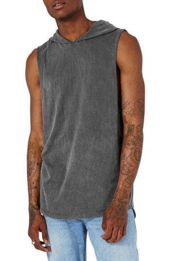Men's Topman Washed Hooded Tank
