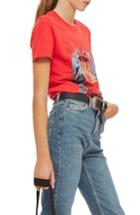 Women's Topshop Jeweled Parrot Graphic Tee - Red