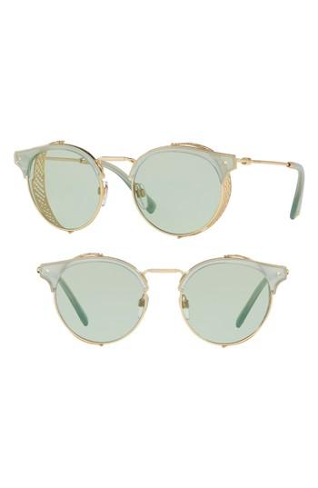Women's Valentino 51mm Round Sunglasses - Blue Havana