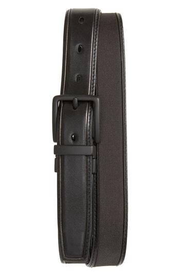 Men's Cole Haan Reversible Nylon Inlay Leather Belt - Black