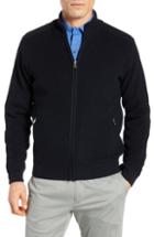Men's David Donahue Water Resistant Merino Wool Blend Sweater - Blue