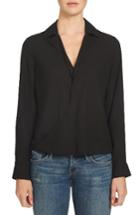 Women's 1.state Surplice Crepe Blouse, Size - Black