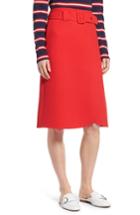 Women's Halogen Belted Skirt - Red