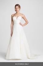 Women's Nouvelle Amsale Lace & Silk Organza Ball Gown, Size - Ivory