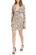 Women's Socialite Print Button Dress - Black