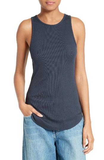 Women's Vince High Neck Tank - Blue
